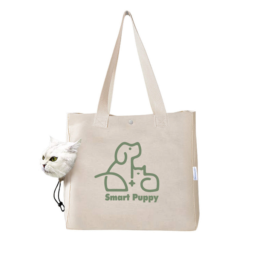 Portable Canvas Print Handbag for Pets