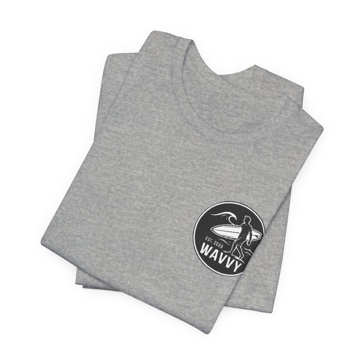 Wavvy Surf Logo Tee — Retro Surfing Graphic T-Shirt