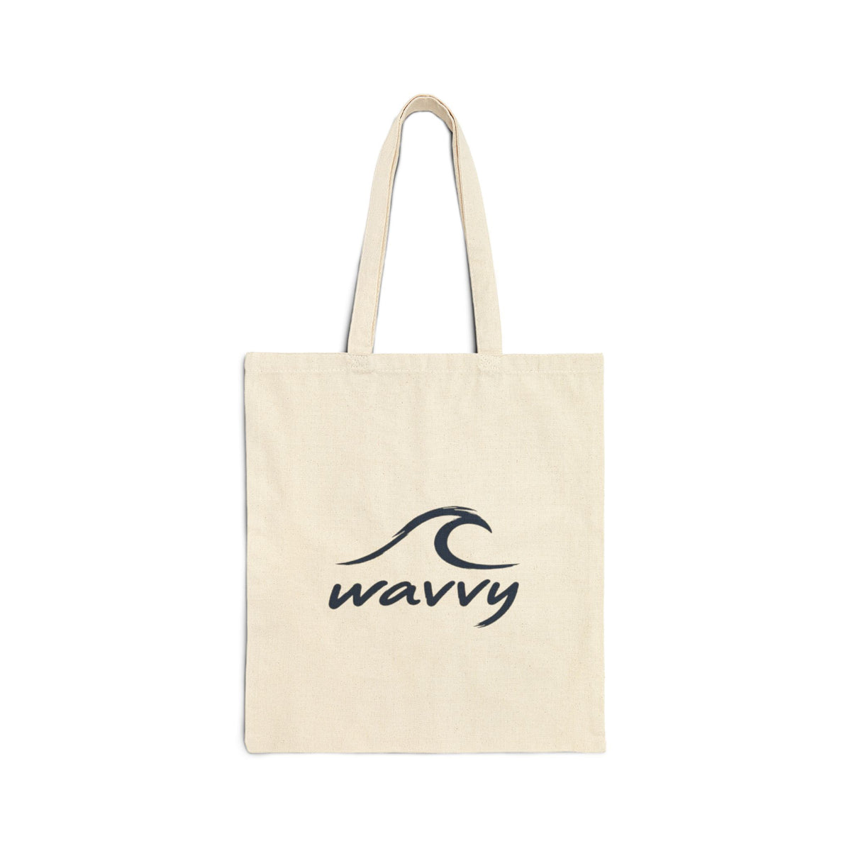 WAVVY Retro Surf Patch Canvas Tote Bag — Eco-Friendly Beach & Everyday Shopper