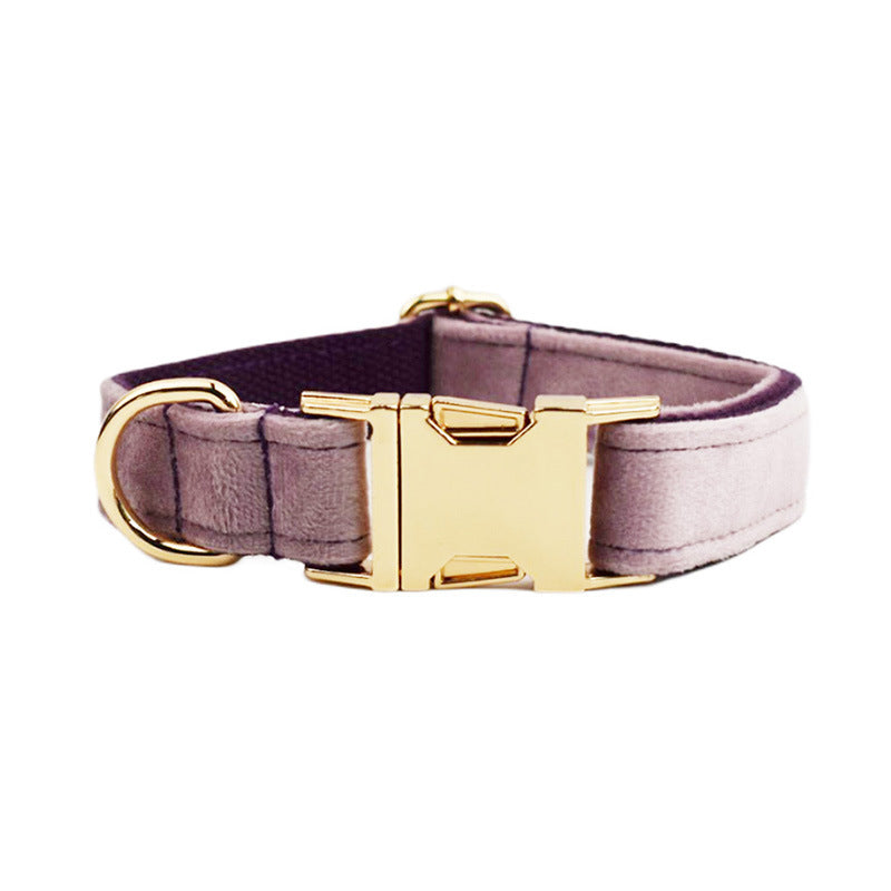 Velvet Fabric Dog Collar for Pets