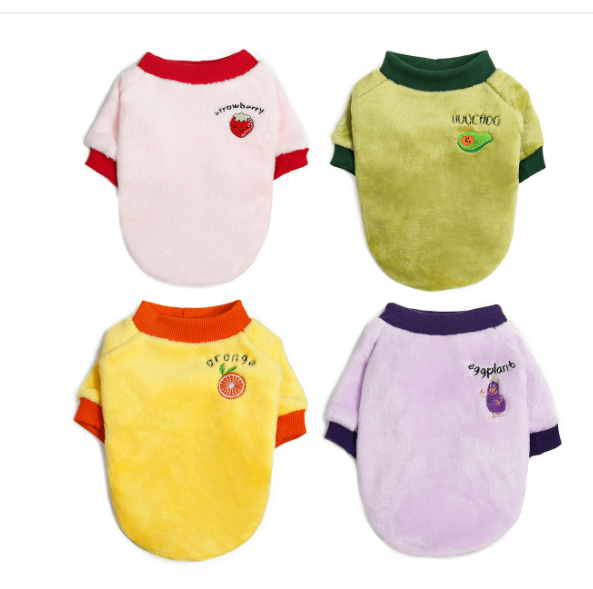 Fruit Fleece Dog Clothes for Pets