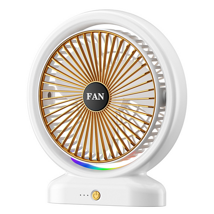 Custom Quiet USB Table Fan – Rechargeable or Wired