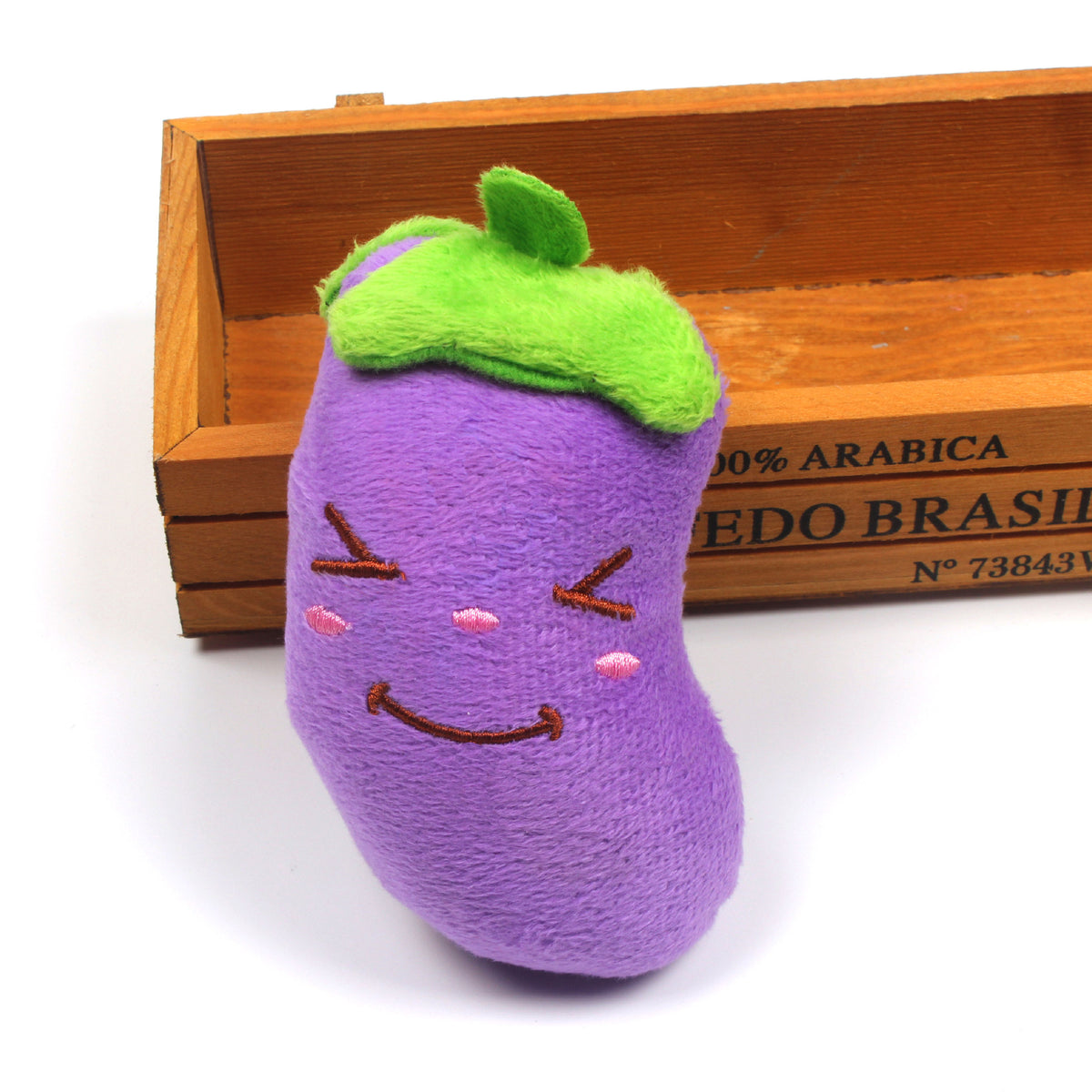 Plush Eggplant Simulation Toy for Pets