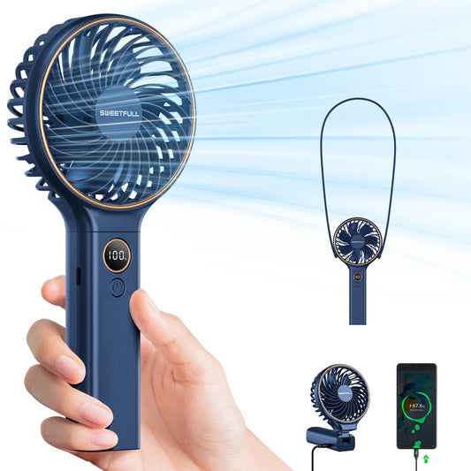 QUIETECH Handheld 5000mAh Quiet Portable Fan