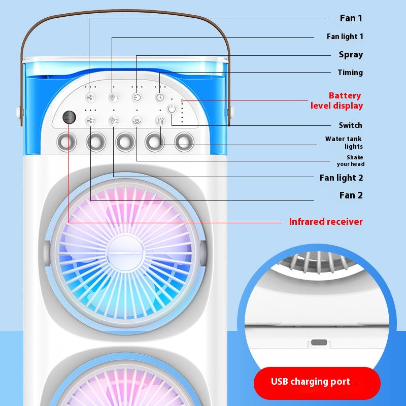 Spray Mist Multi-Speed Home Fan