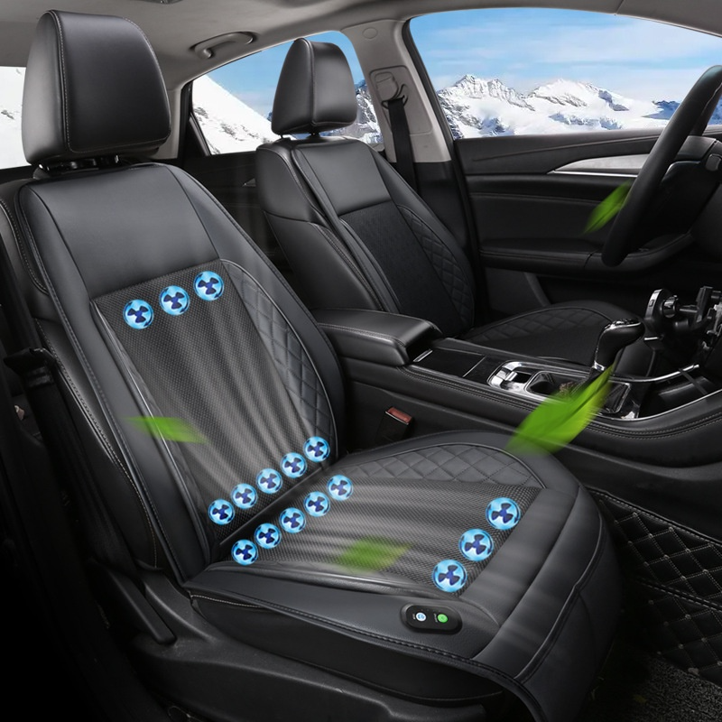 Ventilated Car Seat Cushion with Cooling Fan