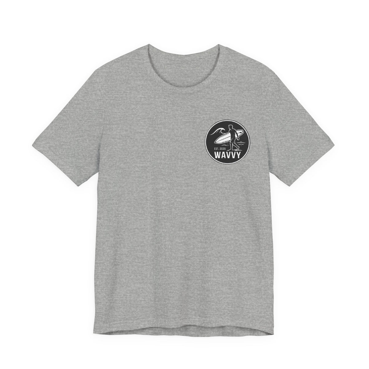 Wavvy Surf Logo Tee — Retro Surfing Graphic T-Shirt