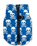 Blue Skull Padded Vest for Pets