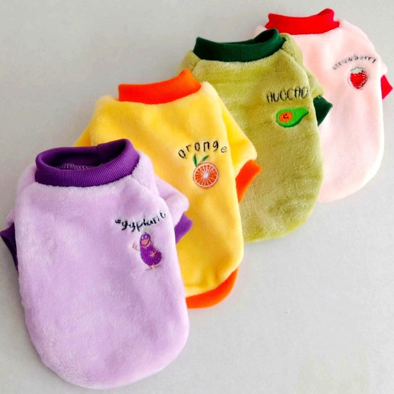 Fruit Fleece Dog Clothes for Pets