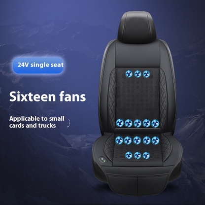 Ventilated Car Seat Cushion with Cooling Fan