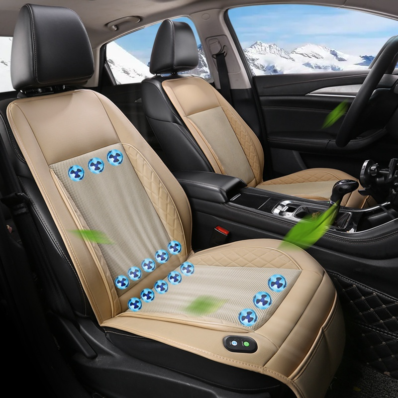 Ventilated Car Seat Cushion with Cooling Fan