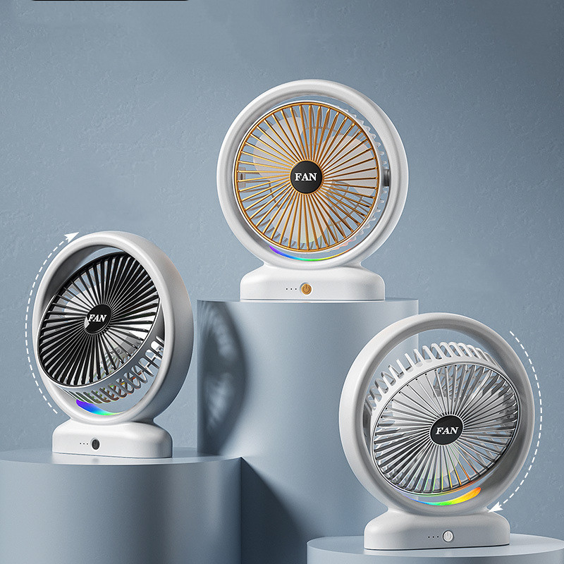 Custom Quiet USB Table Fan – Rechargeable or Wired